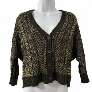 Rachel Roy Women's Metallic Striped Pullover Sweater With A Back